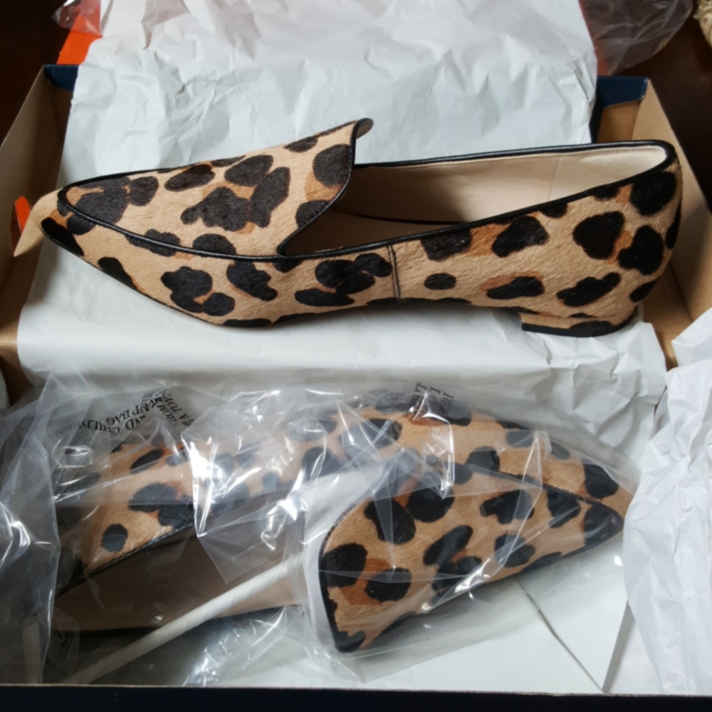 22:04- Cole Haan Real Fur Leopard Loafers - Picture 4 of 8